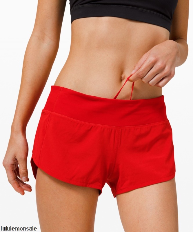 Lululemon Damen DELULU358 | Lululemon Deutschland Dunkelrot Speed Up Low-rise Gefüttert Short 25